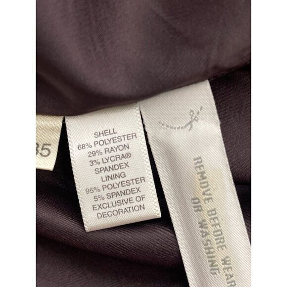 Ann Taylor Women Brown V Neck Sleeveless Pleated Dress Size 4 - Picture 9 of 10